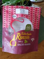 Mängden socker i soltorkade russin