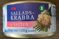 Mängden socker i salladskrabba i vatten