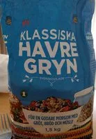 Mängden socker i Havregryn