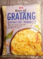 Mängden socker i ICA Riven gratängost