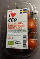 Mängden socker i Ekologisk Baby-Plommontomater Sverige Klass 1