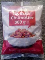 Mängden socker i ICA Basic Chilinötter