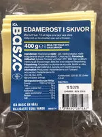 Mängden socker i ICA Basic Edamerost i skivor