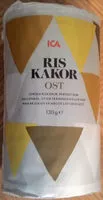 Mängden socker i ICA Riskakor Ost
