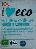 Mängden socker i Ekologiska nyskördade morötter
