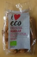 Mängden socker i Ekologiska mandlar