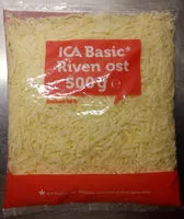 Mängden socker i ICA Basic Riven ost