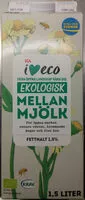 Mängden socker i ICA i♥eco ekologisk mellanmjölk