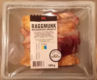Mängden socker i ICA Raggmunk med bacon och lingonsylt