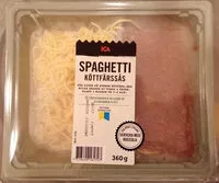 Mängden socker i ICA Spaghetti Köttfärssås