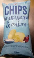 Mängden socker i ICA Chips Sourcream & Onion