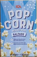 Mängden socker i ICA Popcorn Mikro-pop saltade