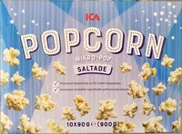 Mängden socker i ICA Popcorn Mikro-pop saltade