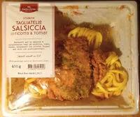 Mängden socker i ICA Selection Smakrik Tagliatelle Salsiccia med ricotta & tomat