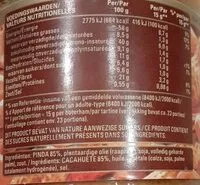 Mängden socker i Pâte de cacahuètes