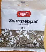 Mängden socker i Svartpeppar - grovmalen