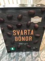 Mängden socker i Favorit svarta bönor