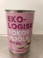 Mängden socker i Ekologisk kokosmjölk