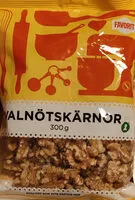 Mängden socker i Valnötskärnor