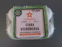 Mängden socker i stora utehönsägg, frigående utomhus