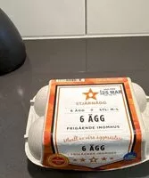 Mängden socker i 6 ägg frigående inomhus