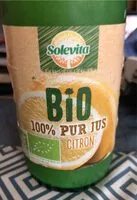 Mängden socker i 100% pur jus de citron Bio