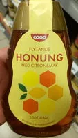 Mängden socker i Flytande honung med citronsmak