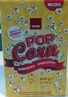 Mängden socker i Pop corn smørsmak