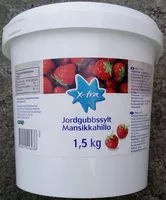 Mängden socker i Coop X-tra Jordgubbssylt
