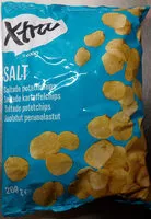 Mängden socker i Coop X-tra Saltade potatischips
