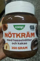 Mängden socker i Nötkräm med hasselnötter och kakao