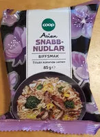 Mängden socker i Asien Snabbnudlar Biffsmak