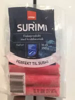 Mängden socker i Surimi