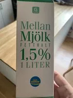 Mängden socker i Mellanmjölk