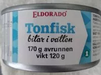 Mängden socker i Tonfisk bitar i vatten