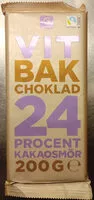 Mängden socker i Garant Vit bakchoklad 24 % kakaosmör