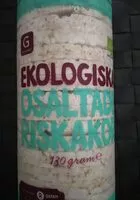 Mängden socker i Osaltade riskakor