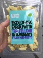 Mängden socker i Ekologisk tortelloni fylld med pesto