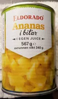 Mängden socker i Ananas in bitar