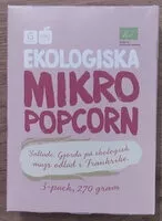 Mängden socker i Ekologiska micropopcorn