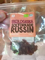 Mängden socker i soltorkade russin