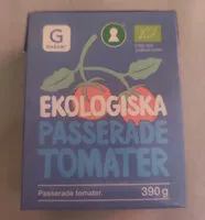Mängden socker i ekologiska Passerade tomater