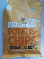 Mängden socker i Ekologiska potatis-chips gräddfil & lök