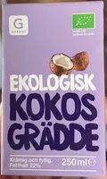 Mängden socker i Ekologisk Kokosgrädde, 22%