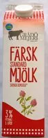 Mängden socker i Färsk Standardmjölk