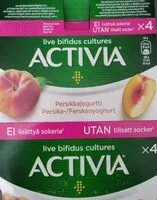 Mängden socker i Activia Persikkajogurtti
