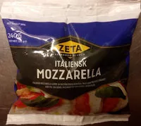 Mängden socker i Zeta Italiensk Mozzarella