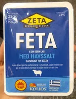 Mängden socker i Feta med havssalt