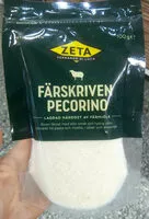 Mängden socker i Färskriven pecorino
