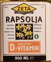 Mängden socker i Rapsolja